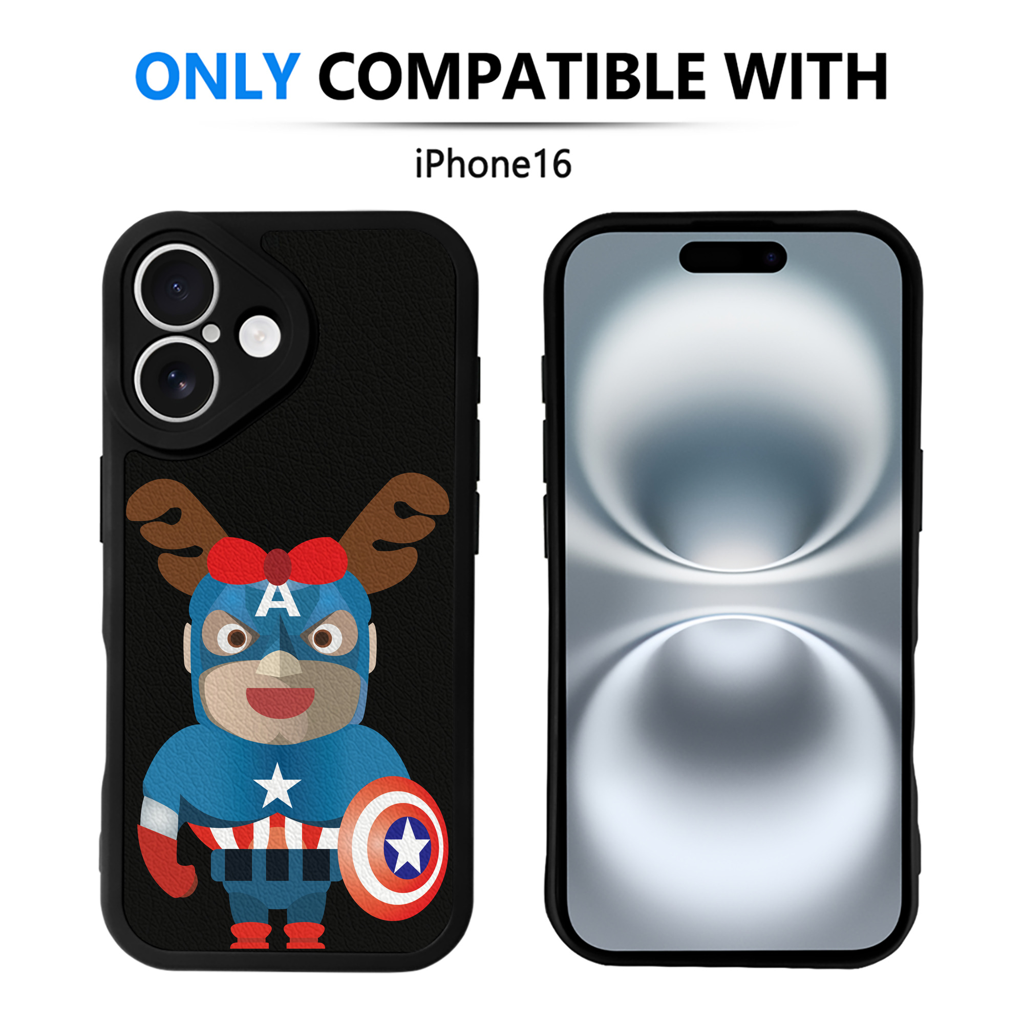 （画像用） アベンジャーズ The Avengers 【iPhone 16シリーズ対応】シリコンスマホケース（レザー調） 材質：シリコン
